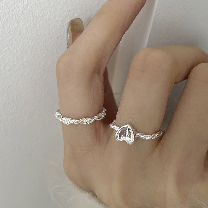 Minimalist Twisted Woven Love Ring