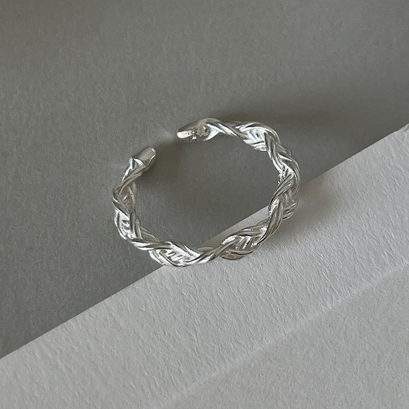 Minimalist Twisted Woven Love Ring